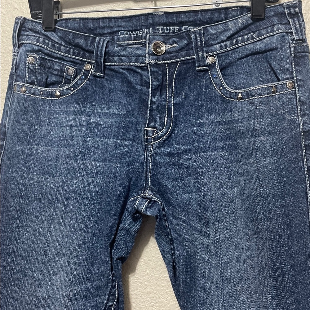 Cowgirl Tuff Women's Blue Victory Denim Jeans. Good Condition. Size 30. - Picture 4 of 15